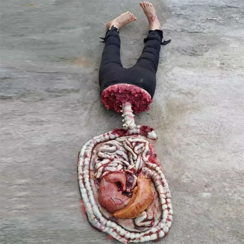 Halloween Horror Decoration Realistic Intestines Internal Organs Half of Body Long Leg and Sheet Scary Props Haunted Ghost Decor
Halloween Horror Decoration Realistic Intestines Internal Organs Half of Body Long Leg and Sheet Scary Props Haunted Ghost Decor
