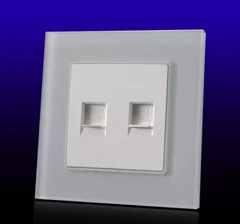 Drop Shipping supported , Computer Socket, PC socket,Internet socket, with Telephone socket White Crystal Glass Panel,
Drop Shipping supported , Computer Socket, PC socket,Internet socket, with Telephone socket White Crystal Glass Panel,