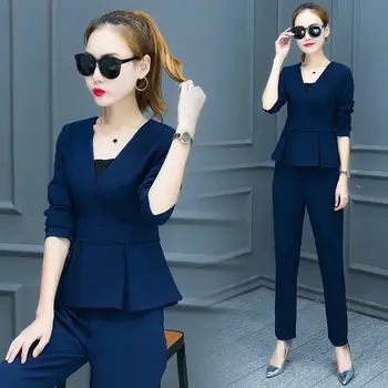 Solid Color Two Piece Set Top And Pants Woman Suit Stylish Conjunto Feminino Ensemble Femme Deux Pieces Year-old Female Costume
Solid Color Two Piece Set Top And Pants Woman Suit Stylish Conjunto Feminino Ensemble Femme Deux Pieces Year-old Female Costume