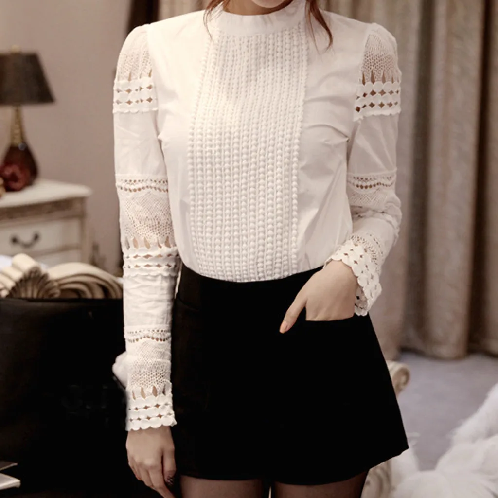 Women Blouse 2019 Women Floral Lace Button Down Long Sleeve Casual Solid Work Tee Shirt Blouse Top
Women Blouse 2019 Women Floral Lace Button Down Long Sleeve Casual Solid Work Tee Shirt Blouse Top