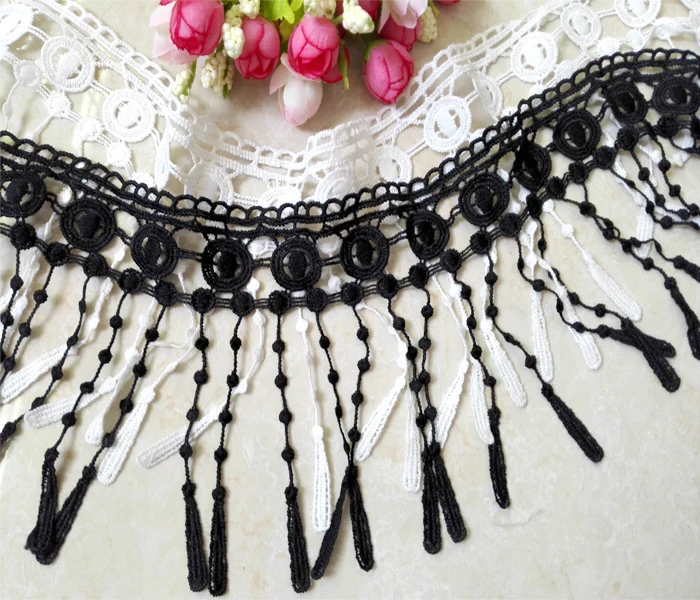 Wide 12cm tassels lace fabric accessories DIY Craft Collar Lace Trim Embroidered Decoration Lace Neckline Collar Dresses Sewing
Wide 12cm tassels lace fabric accessories DIY Craft Collar Lace Trim Embroidered Decoration Lace Neckline Collar Dresses Sewing
