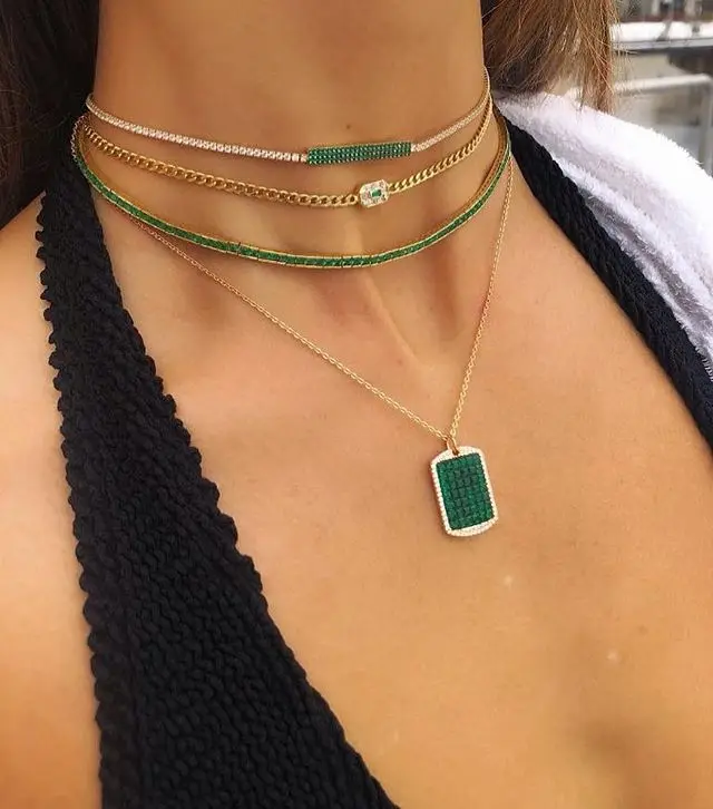 Bezel setting baguette cubic zirconia tennis cz choker necklace 30+10cm extend chain rainbow green cz chocker for women
Bezel setting baguette cubic zirconia tennis cz choker necklace 30+10cm extend chain rainbow green cz chocker for women