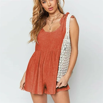 New Summer Women Bowknot Lace Up Playsuits Fashion Short Overalls Lady Girls Holiday Beachwear Loose Jumpsuits Sleeveless Romper
New Summer Women Bowknot Lace Up Playsuits Fashion Short Overalls Lady Girls Holiday Beachwear Loose Jumpsuits Sleeveless Romper