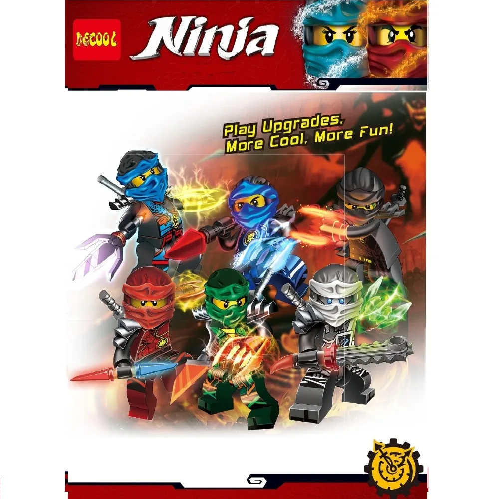6Pcs/lot Decool Compatible LegoINGlys Cole Kai Jay Lloyd Nya Skylor Zane Pythor Chen Building Blocks Ninja Toys for minifigure
6Pcs/lot Decool Compatible LegoINGlys Cole Kai Jay Lloyd Nya Skylor Zane Pythor Chen Building Blocks Ninja Toys for minifigure