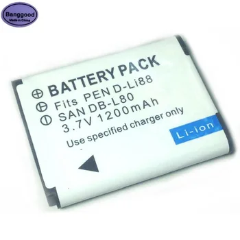 3.7V 1200mAh D-Li88 DB-L80 L80A DBL80 DLi88 Digital Camera Battery for Sanyo VPC-CG10 VPC-CG20 For PENTAX VPC-CG88 CG100 P70
3.7V 1200mAh D-Li88 DB-L80 L80A DBL80 DLi88 Digital Camera Battery for Sanyo VPC-CG10 VPC-CG20 For PENTAX VPC-CG88 CG100 P70