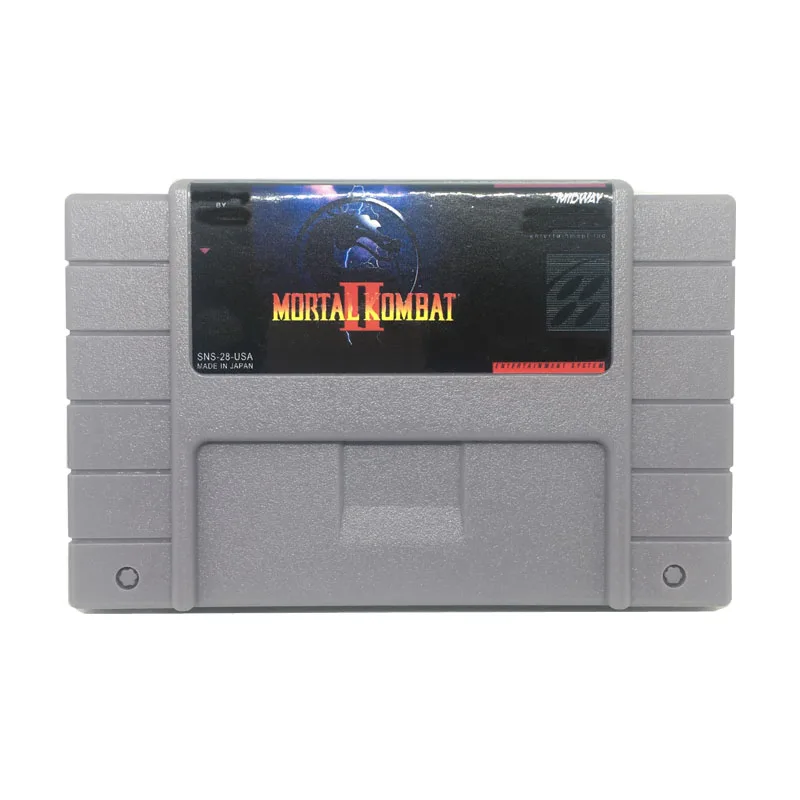 Mortal Kombat II US Version Cartridge Card for 16 bit Big Video English language Game Gray Game Card For NTSC Game Player
Mortal Kombat II US Version Cartridge Card for 16 bit Big Video English language Game Gray Game Card For NTSC Game Player
