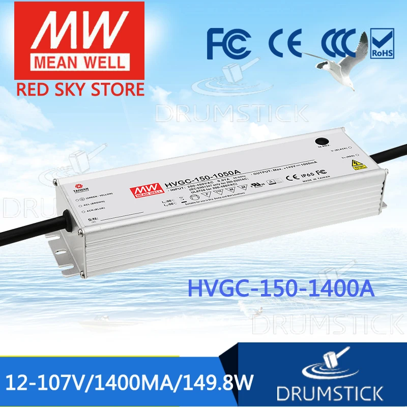 MEAN WELL HVGC-150-1400A 12 ~ 107V 1400mA meanwell HVGC-150 149.8W LED Driver Power Supply A Type
MEAN WELL HVGC-150-1400A 12 ~ 107V 1400mA meanwell HVGC-150 149.8W LED Driver Power Supply A Type