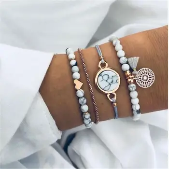 Bohemian Handmade Weave Heart Long Tassel Bracelet Sets Women 2019 New Grey Rope Chain Bracelets Women Jewelry Christmas Gift
Bohemian Handmade Weave Heart Long Tassel Bracelet Sets Women 2019 New Grey Rope Chain Bracelets Women Jewelry Christmas Gift