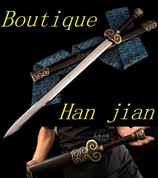Hand Forging Folded Damascus Steel Blade Sharp Chinese KungFu Sword Brass Knife fitted Boutique China Han Dynasty Battle Jian
Hand Forging Folded Damascus Steel Blade Sharp Chinese KungFu Sword Brass Knife fitted Boutique China Han Dynasty Battle Jian