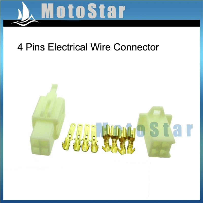 4 Pins Electrical Wire Connector Terminal Harness Plug Socket For Dirt Pocket Mini Bike Go Kart ATV Quad Scooter Motorcycle 
4 Pins Electrical Wire Connector Terminal Harness Plug Socket For Dirt Pocket Mini Bike Go Kart ATV Quad Scooter Motorcycle
