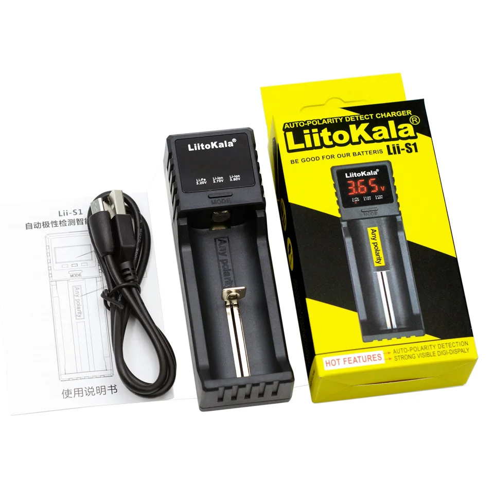 

2018 New LiitoKala Lii- S1 18650 Charger LCD display Test Battery 18650 18350 26650 10440 14500 18500 AA AAA Battery Charger