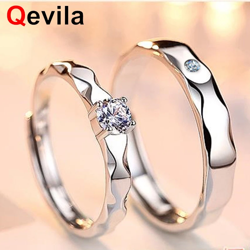 Qevila New Fine Rings Jewelry 925 Sterling Silver Ring Lover Zircon Adjustable Wedding Ring for Women Ladies Men Ring Silver
Qevila New Fine Rings Jewelry 925 Sterling Silver Ring Lover Zircon Adjustable Wedding Ring for Women Ladies Men Ring Silver
