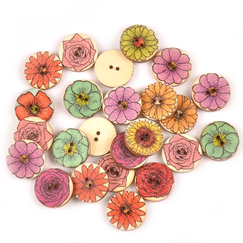 20mm 50pcs Round Mixed Flower Pattrtn Wooden Buttons For Clothing Sewing Crafts Scrapbooking Decorative DIY Accessories M0837
20mm 50pcs Round Mixed Flower Pattrtn Wooden Buttons For Clothing Sewing Crafts Scrapbooking Decorative DIY Accessories M0837