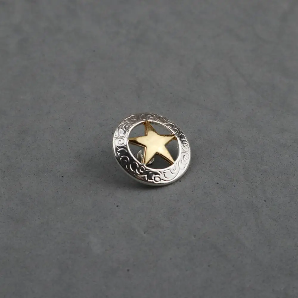 DIY Johnleather Craft Hardware Ranger Star Concho Antique Silver & Gold Plated #601709SG-30/38
DIY Johnleather Craft Hardware Ranger Star Concho Antique Silver & Gold Plated #601709SG-30/38