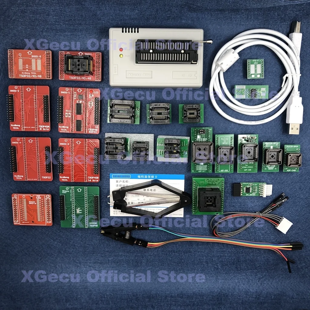 Black socket V8.30 XGecu TL866II Plus USB Programmer support 15000+IC SPI Flash NAND EEPROM MCU replace TL866A TL866CS+24 parts
Black socket V8.30 XGecu TL866II Plus USB Programmer support 15000+IC SPI Flash NAND EEPROM MCU replace TL866A TL866CS+24 parts