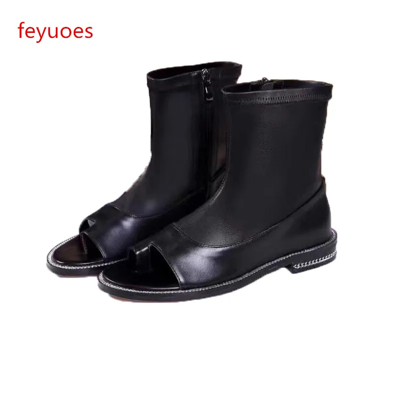 2018 new spring and autumn leather flat with women's sandals leather casual shoes zipper Roman shoes toe
2018 new spring and autumn leather flat with women's sandals leather casual shoes zipper Roman shoes toe