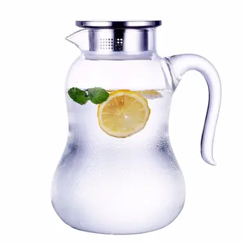 ONEISALL 2000ml Glass Water Pitcher with Lid 68 ounces Glass Jar for Coffee infuser Teapot Hot/Cold Water Carafe Juice Kettle
ONEISALL 2000ml Glass Water Pitcher with Lid 68 ounces Glass Jar for Coffee infuser Teapot Hot/Cold Water Carafe Juice Kettle