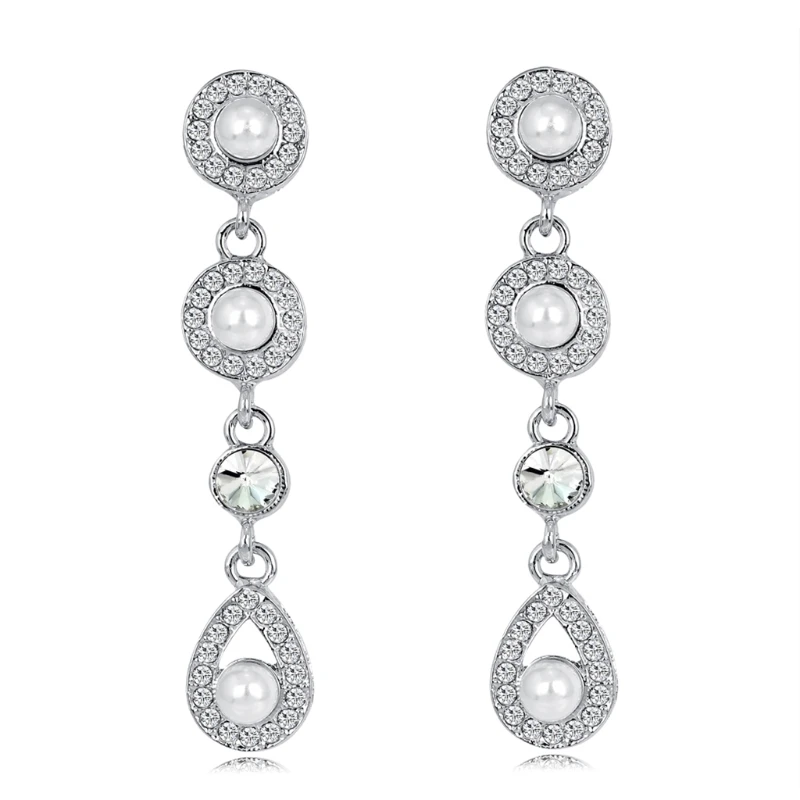 JAVRICK Luxury Jewelry Women Earrings Dangle Rhinestone Pearl Charms Long Drop Wedding
JAVRICK Luxury Jewelry Women Earrings Dangle Rhinestone Pearl Charms Long Drop Wedding