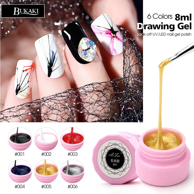BUKAKI New Spider Nail Gel 8ML DIY Painting Soak Off 3D UV Drawing Gel Polish Silk Point Gels Art Beauty Tools for Nails
BUKAKI New Spider Nail Gel 8ML DIY Painting Soak Off 3D UV Drawing Gel Polish Silk Point Gels Art Beauty Tools for Nails