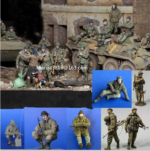 

1/35 scale Modern Russian Chechen War Classics 8 people miniatures Resin Model Kit figure Free Shipping