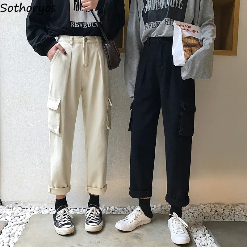 Jeans Women Straight Simple Cargo Long Trousers Elegant Loose Korean Style Womens All-match Ladies Leisure Pockets High Waist
Jeans Women Straight Simple Cargo Long Trousers Elegant Loose Korean Style Womens All-match Ladies Leisure Pockets High Waist