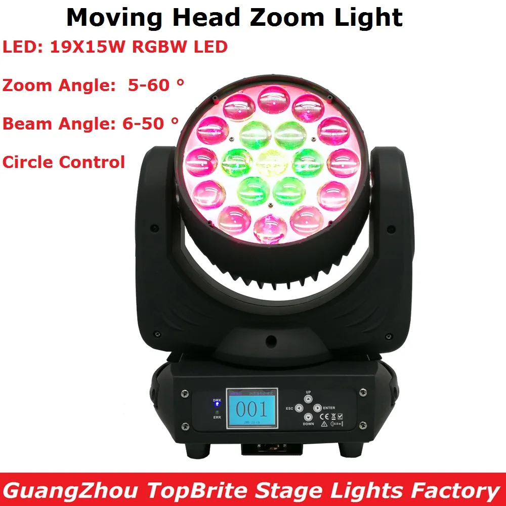 19X15W LED RGBW 4IN1 Wash/Zoom Light DMX512 Moving Head Lights Professional DJ Bar Party Show Stage Light Circle Control
19X15W LED RGBW 4IN1 Wash/Zoom Light DMX512 Moving Head Lights Professional DJ Bar Party Show Stage Light Circle Control