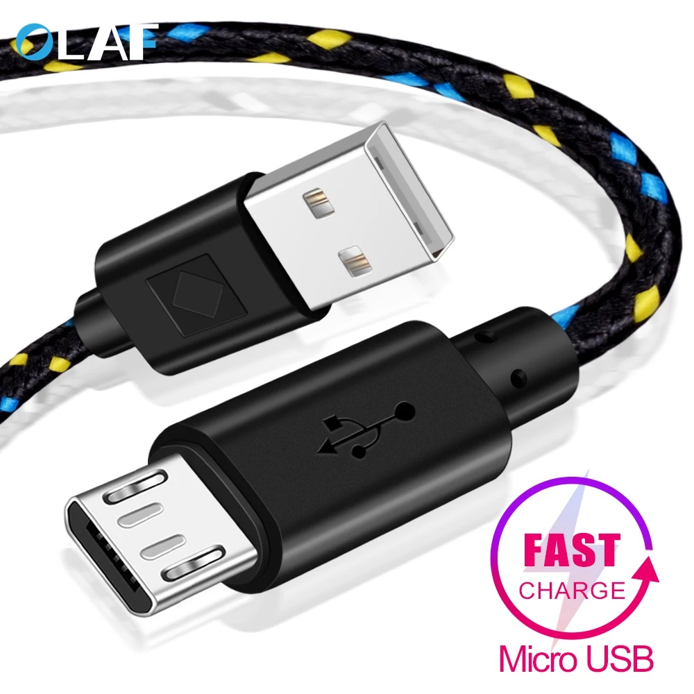 OLAF Nylon Braided Micro USB Cable Data Sync USB Charger Cable For Samsung HTC Huawei Xiaomi Android Phone Fast Charging Cables
OLAF Nylon Braided Micro USB Cable Data Sync USB Charger Cable For Samsung HTC Huawei Xiaomi Android Phone Fast Charging Cables