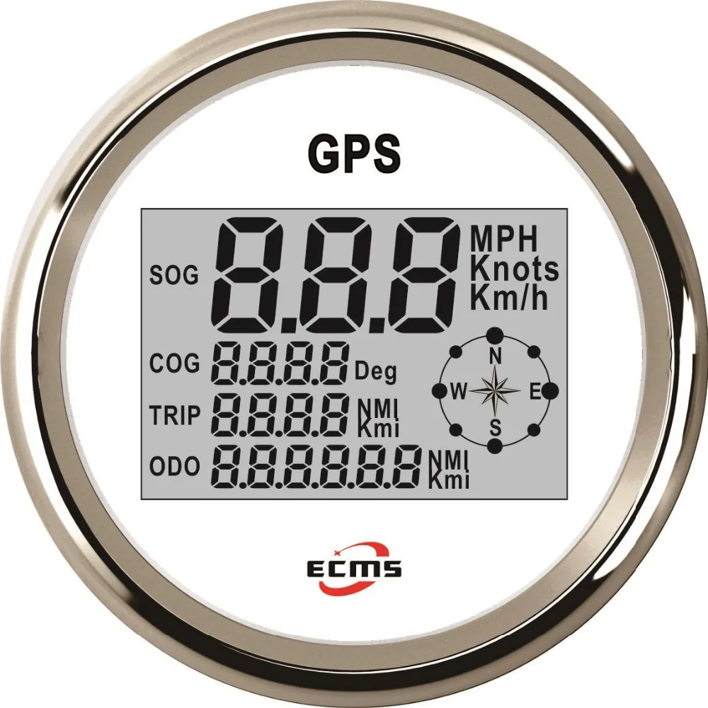 Морской катер Автомобильный GPS Спидометр 9-32 в GPS 0-999 85 мм 316L хромированная рамка белый циферблат 900-00031
Морской катер Автомобильный GPS Спидометр 9-32 в GPS 0-999 85 мм 316L хромированная рамка белый циферблат 900-00031