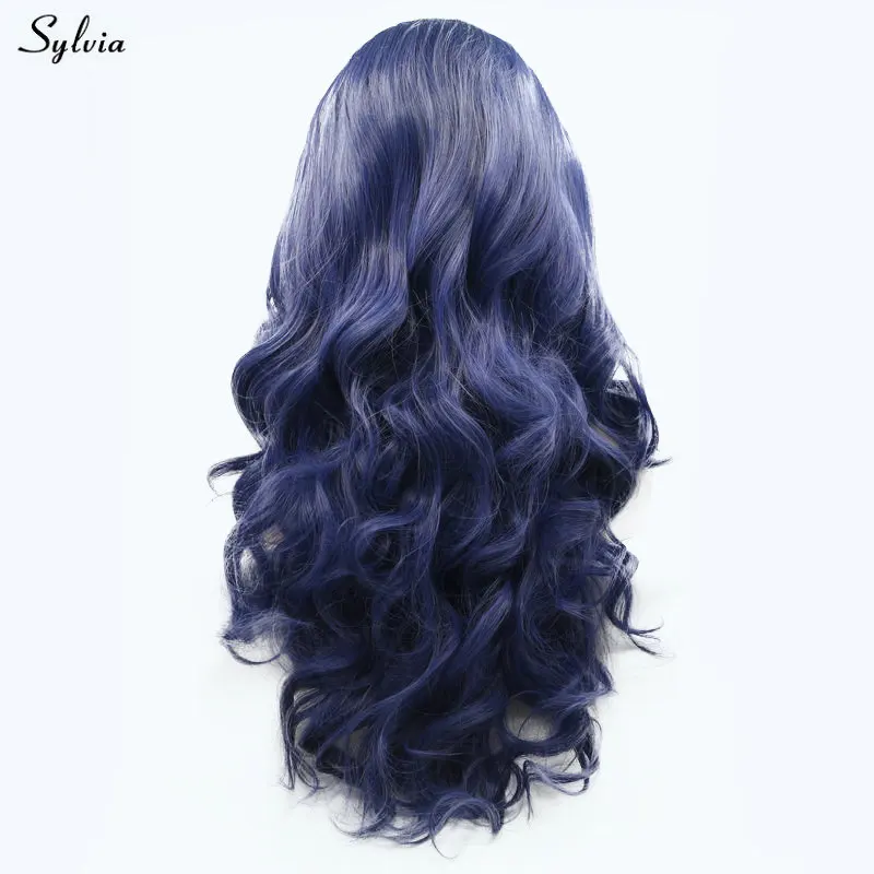 Sylvia Black Roots Dark Blue Wigs Synthetic Lace Front Wigs Handmade Natural Hairline Body Wave Cosplay For White Women Festival
Sylvia Black Roots Dark Blue Wigs Synthetic Lace Front Wigs Handmade Natural Hairline Body Wave Cosplay For White Women Festival