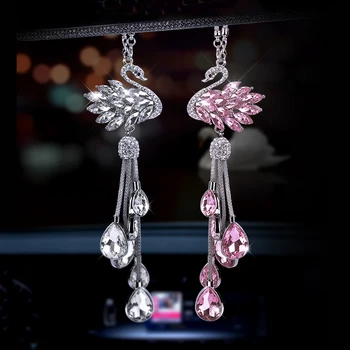 Car Rear View Mirror Charm Crystal Swan Hanging Ornament Rhinestone Interior Decor Crystal Swan Lucky Charm Pendant Girls Women
Car Rear View Mirror Charm Crystal Swan Hanging Ornament Rhinestone Interior Decor Crystal Swan Lucky Charm Pendant Girls Women