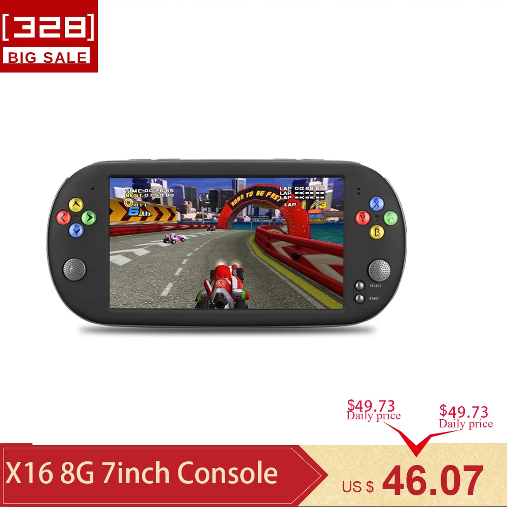 X16 8G Console Game Video Game Console with Double Rocker For GBA NES Games Support 32GB TF With 7" Screen Portable Game Console
X16 8G Console Game Video Game Console with Double Rocker For GBA NES Games Support 32GB TF With 7" Screen Portable Game Console