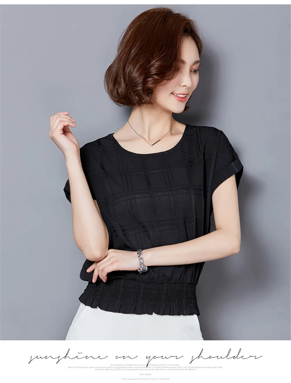 White High Waist All Match Blouse shirt For Women 2018 Summer Short Batwing Sleeve Loose Women Blouse Top Linen O-neck Blusas (15)
