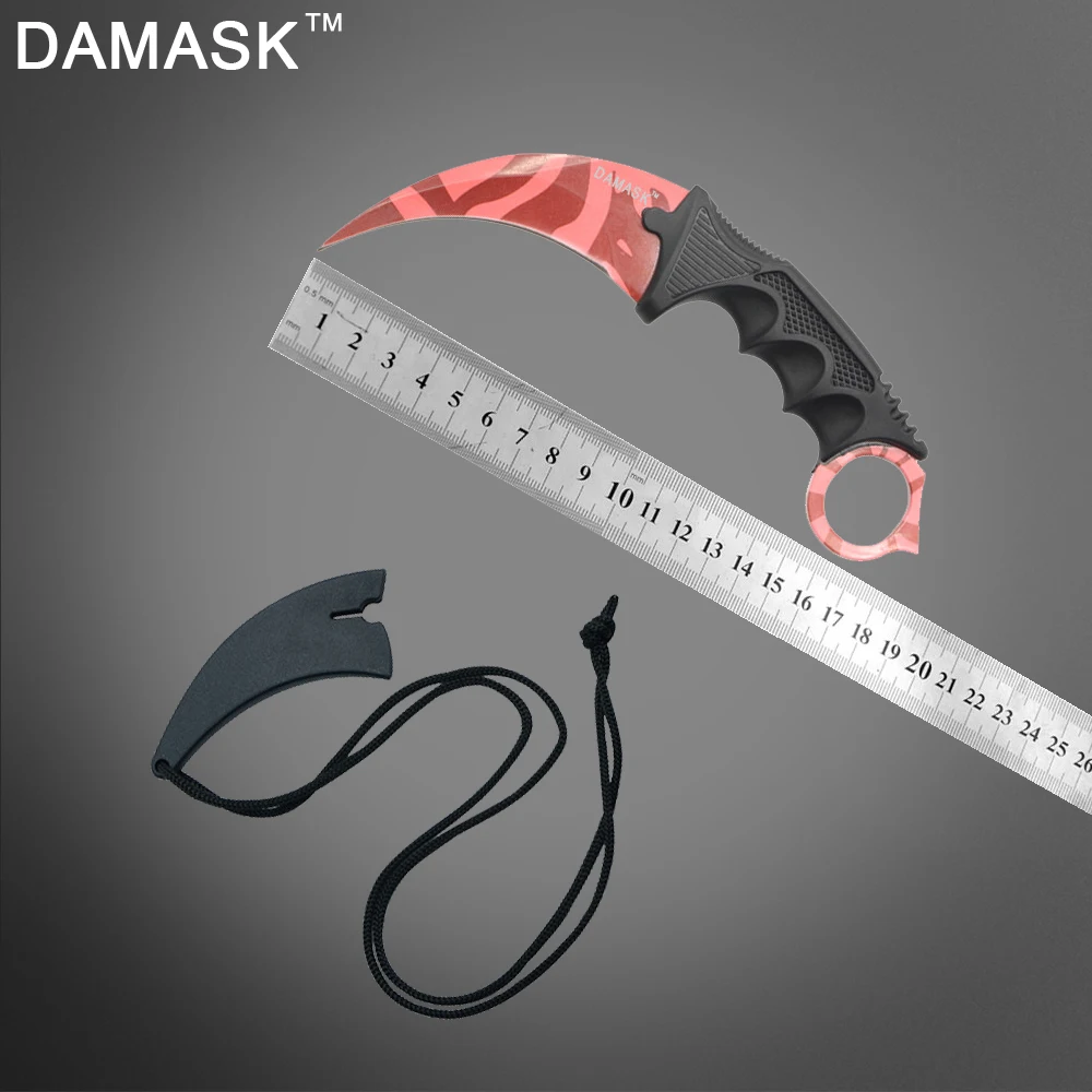 Damask Counter Strike Defense Karambit Stainless Steel Pocket Knife Survival Claw Outdoor Knife Hunting Camping Rescue Tools
Damask Counter Strike Defense Karambit Stainless Steel Pocket Knife Survival Claw Outdoor Knife Hunting Camping Rescue Tools
