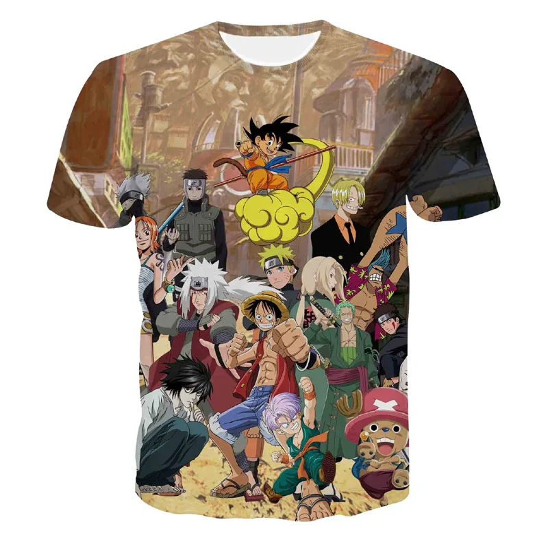 Anime One Piece Dragon Ball Z Naruto T-shirt Luffy Zoro Goku Black Kakashi Jiraiya 3D Printed Men Summer T shirts Tee Tops
Anime One Piece Dragon Ball Z Naruto T-shirt Luffy Zoro Goku Black Kakashi Jiraiya 3D Printed Men Summer T shirts Tee Tops