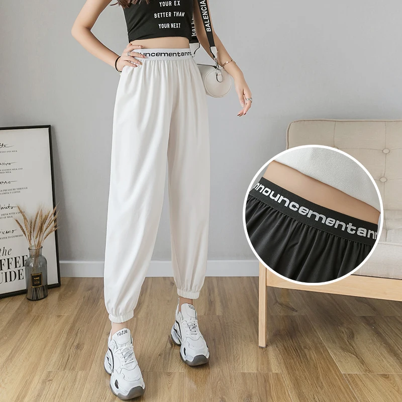 2019 Summer New Women's Sports Pants Thin Section Fashion Casual Loose Simple Solid Female Sweat Pants Harem Pants High Waist
2019 Summer New Women's Sports Pants Thin Section Fashion Casual Loose Simple Solid Female Sweat Pants Harem Pants High Waist