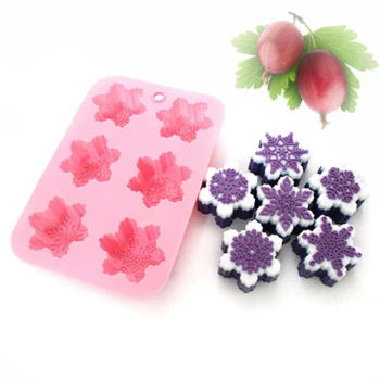 6 Grid Snowflake Soap Cake Mold Flexible Silicone Mold For Candy Chocolate Decor Mould Tools
6 Grid Snowflake Soap Cake Mold Flexible Silicone Mold For Candy Chocolate Decor Mould Tools