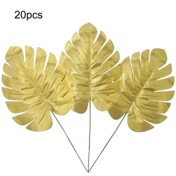 20pcs/set Artificial Golden Palm Fronds Tropical Turtle Leaves Simulation Plant for Party Wedding Home Desk Decoration
20pcs/set Artificial Golden Palm Fronds Tropical Turtle Leaves Simulation Plant for Party Wedding Home Desk Decoration