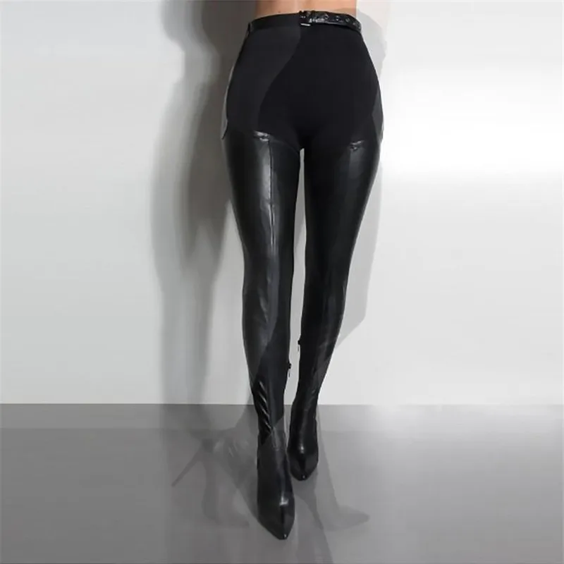 Fashion Rihanna Crotch Thigh High Heeled Boots Sexy Ladies Belted Over The Knee Boots Thin High Heels Stieltto Shoes Woman Black
Fashion Rihanna Crotch Thigh High Heeled Boots Sexy Ladies Belted Over The Knee Boots Thin High Heels Stieltto Shoes Woman Black