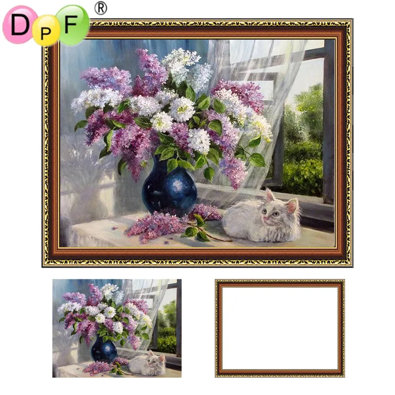 DPF Framed Diamond Painting "cat and flowers" Diamond Embroidery mosaic full round Rhinestone pasted wall painting arts
DPF Framed Diamond Painting "cat and flowers" Diamond Embroidery mosaic full round Rhinestone pasted wall painting arts