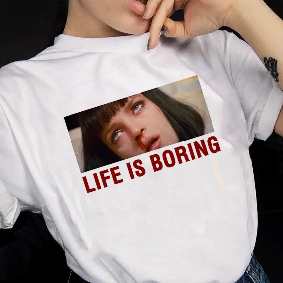 Harajuku White Female T-shirt Summer Novelty Tee Shirt Femme Life Is Boring Letters Print Women Rumblr Grunge Tshirt
Harajuku White Female T-shirt Summer Novelty Tee Shirt Femme Life Is Boring Letters Print Women Rumblr Grunge Tshirt