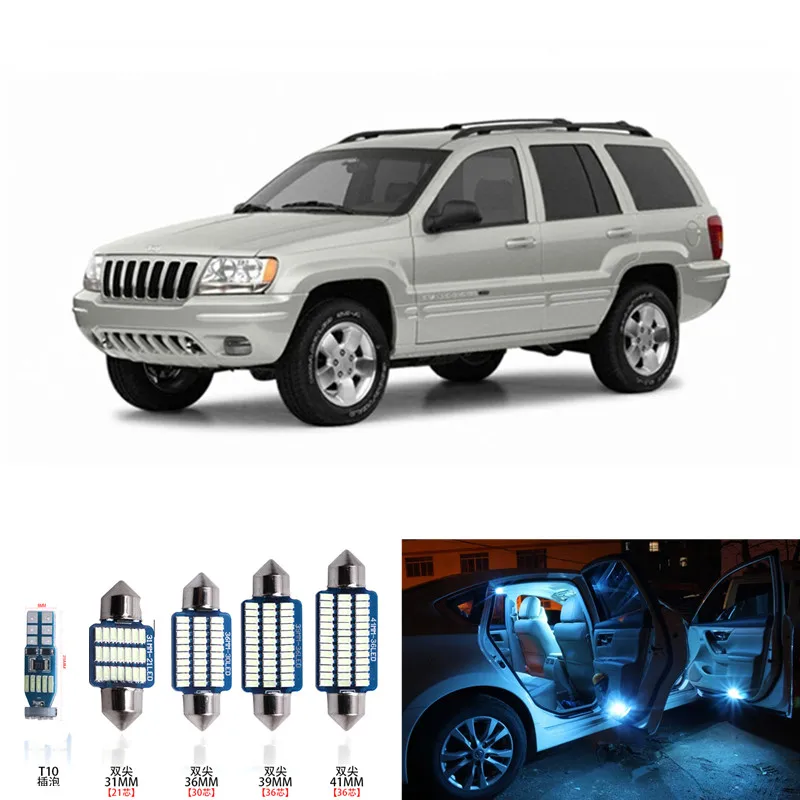 Автомобильные светодиодные лампы Canbus комплект для салона автомобиля 1999 2004 Jeep Grand