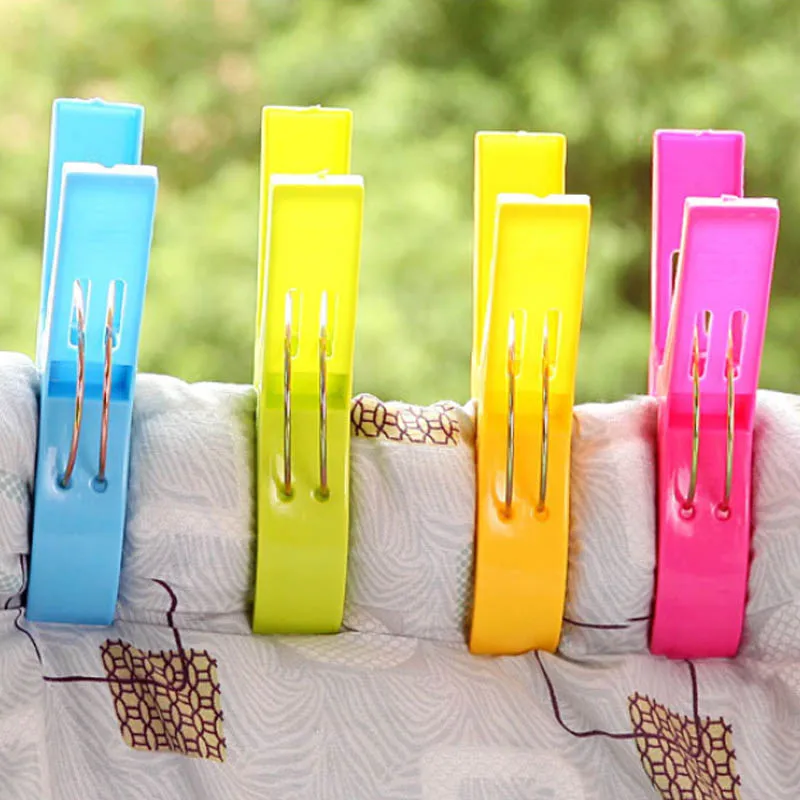 Sun Caught Big Clip Large laundry Clips Clothespin Cotton Quilt Clothing Tools 4pcs Plastic Portable Windproof Clips
Sun Caught Big Clip Large laundry Clips Clothespin Cotton Quilt Clothing Tools 4pcs Plastic Portable Windproof Clips