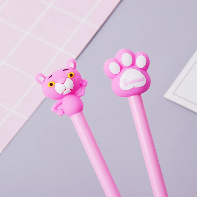 2 Pcs/Lot Cartoon animal Pink leopard paw student gel pen Silica gel writing pens stationery canetas material escolar
2 Pcs/Lot Cartoon animal Pink leopard paw student gel pen Silica gel writing pens stationery canetas material escolar