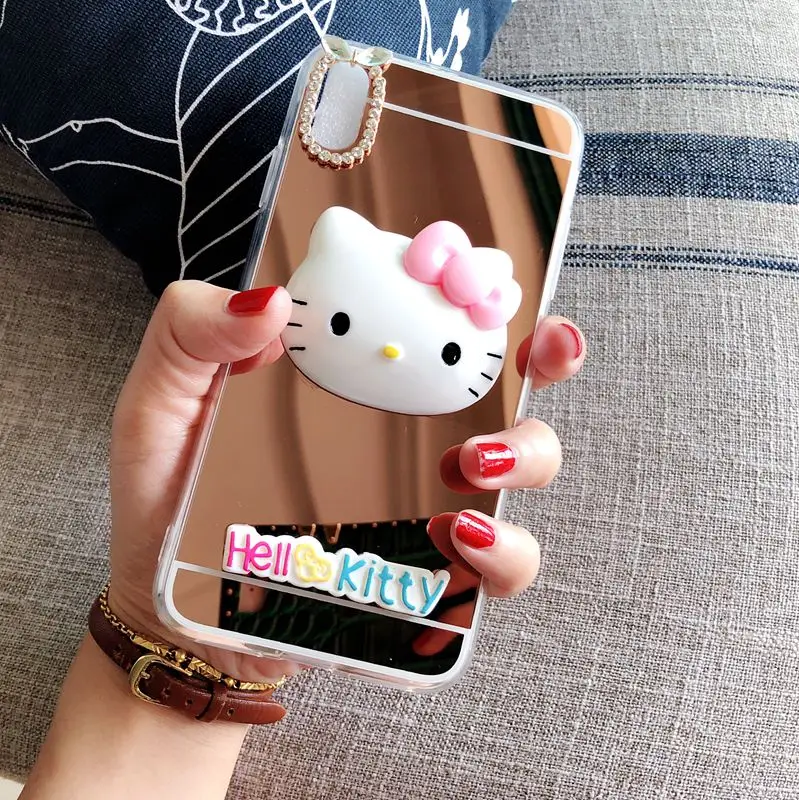 For iPhone XS Max XR X Luxury Mirror Cover For iPhone 7 8 6 6S Plus Galaxy M20 M10 A70 A50 A30 A7 A8 A9 J6 2018 Hello Kitty Case
For iPhone XS Max XR X Luxury Mirror Cover For iPhone 7 8 6 6S Plus Galaxy M20 M10 A70 A50 A30 A7 A8 A9 J6 2018 Hello Kitty Case