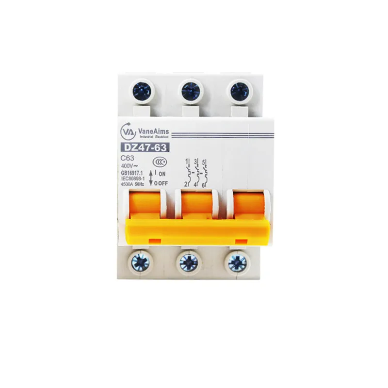 Mini Circuit Breaker MCB Cutout Breaker Switch DZ47-63 3P AC 400V 10A 16A 20A 25A 32A 40A 50A 63A
Mini Circuit Breaker MCB Cutout Breaker Switch DZ47-63 3P AC 400V 10A 16A 20A 25A 32A 40A 50A 63A