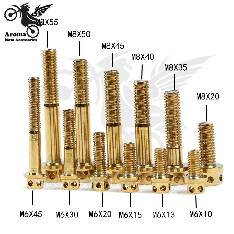 1 pcs M6 M8 scooter part racing moto nuts bolts for kawasaki honda suzuki benelli yamaha KTM motocross decal motorcycle screw
1 pcs M6 M8 scooter part racing moto nuts bolts for kawasaki honda suzuki benelli yamaha KTM motocross decal motorcycle screw
