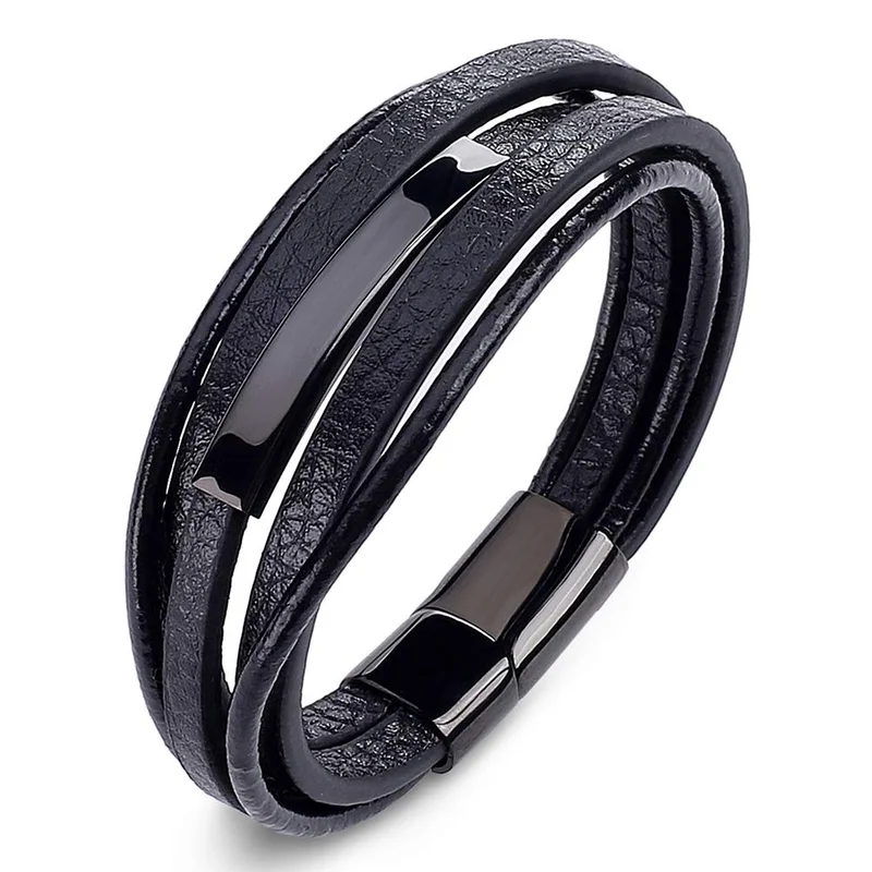 Fashion Stainless Steel Genuine Leather Bracelets for Men Cool Spike Wrist Cuff Bracelets with Magnetic Clasp Bangles
Fashion Stainless Steel Genuine Leather Bracelets for Men Cool Spike Wrist Cuff Bracelets with Magnetic Clasp Bangles