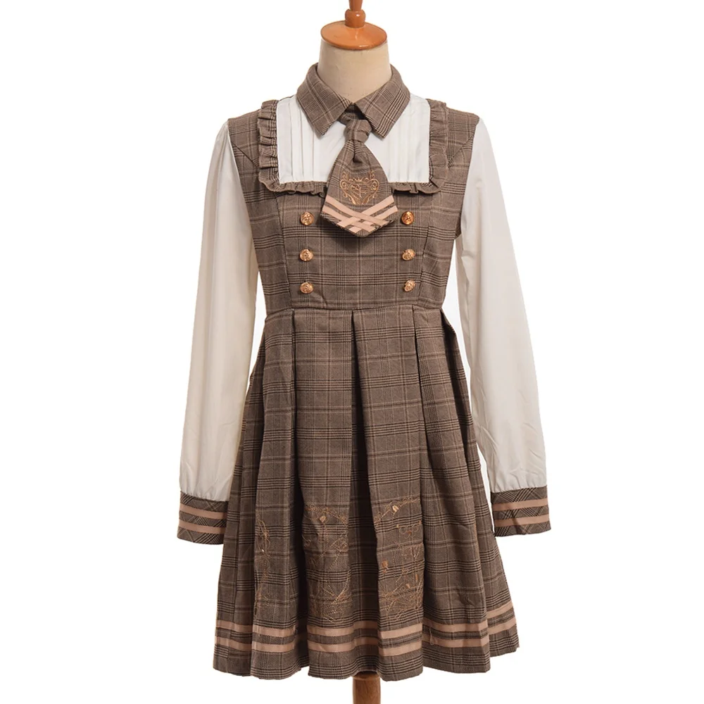 Cute Princess Lolita Dress Sweet Party Cosplay Cosatume School Uniform Girls Long Sleeve Plaid Checks Preppy Dresses
Cute Princess Lolita Dress Sweet Party Cosplay Cosatume School Uniform Girls Long Sleeve Plaid Checks Preppy Dresses