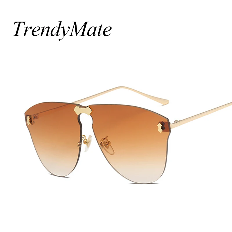 New Rimless Sunglasses Women Oversized Gradient Lens Gray Brown 2018 Summer Shades For Women Ladies UV400 5171 T
New Rimless Sunglasses Women Oversized Gradient Lens Gray Brown 2018 Summer Shades For Women Ladies UV400 5171 T