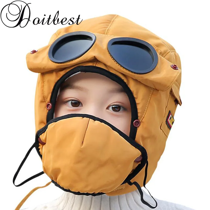 Doitbest Parent-child hat Winter fur boy bomber hats Windproof Thick warm girls snow cap Face Mask goggles Earflap ushanka hat
Doitbest Parent-child hat Winter fur boy bomber hats Windproof Thick warm girls snow cap Face Mask goggles Earflap ushanka hat